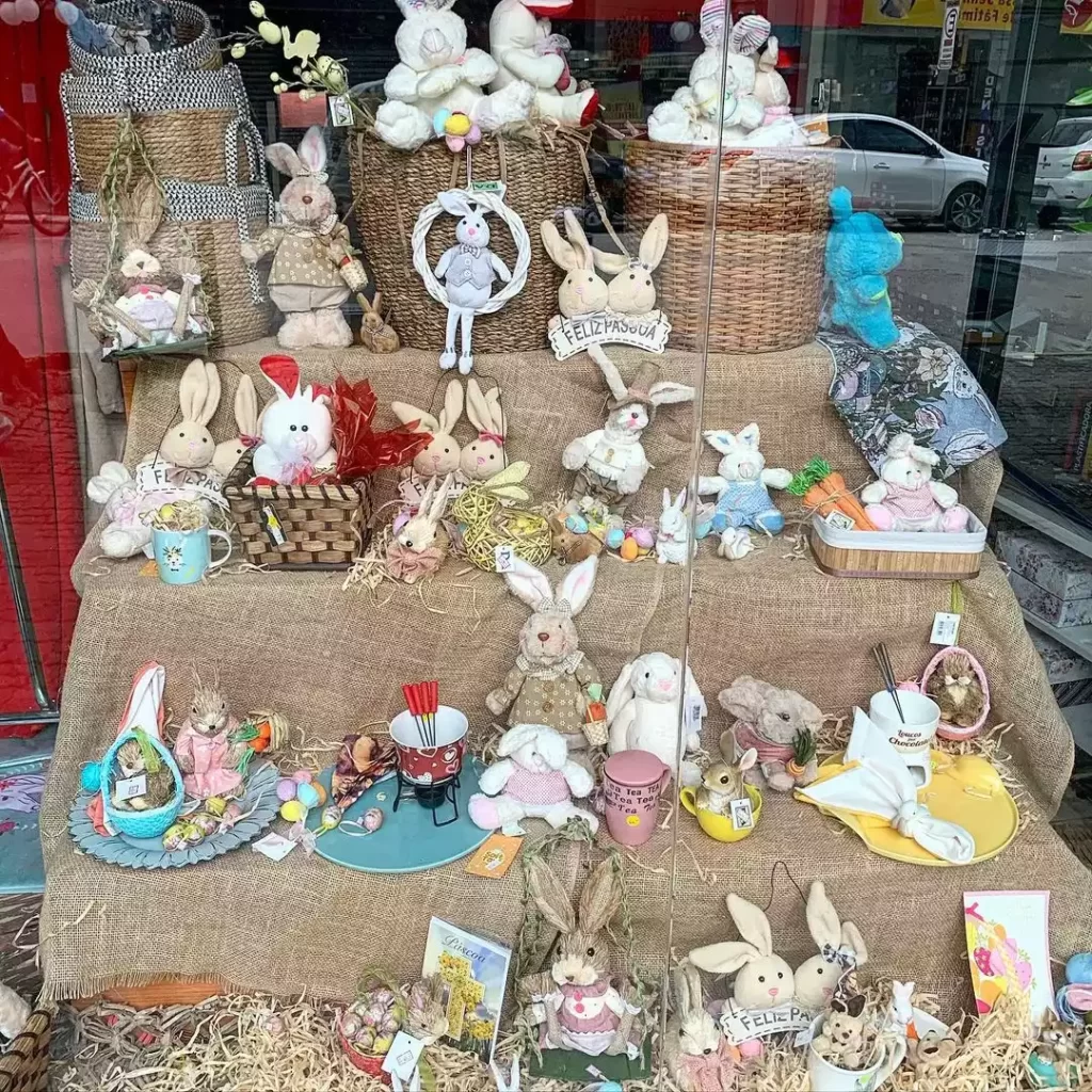 vitrine decoracao de pascoa renascenca presentes