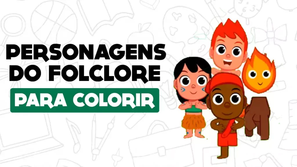 Personagens do folclore para colorir