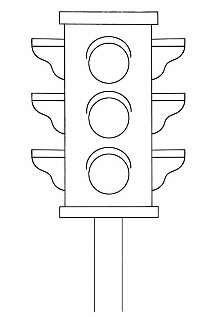 desenho de sinal de transito para colorir 1