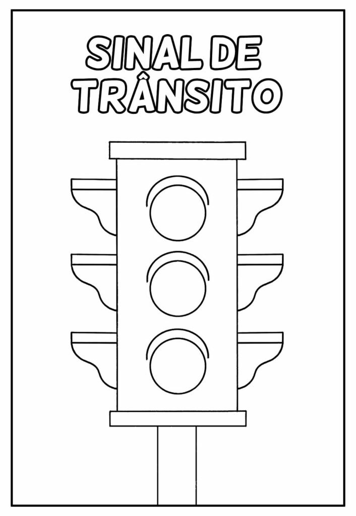 desenho de sinal de transito para colorir e imprimir