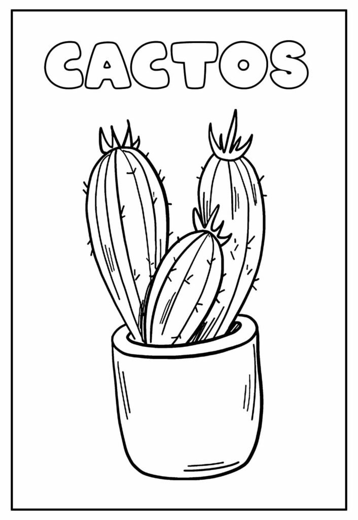 desenho de cactos para colorir 19