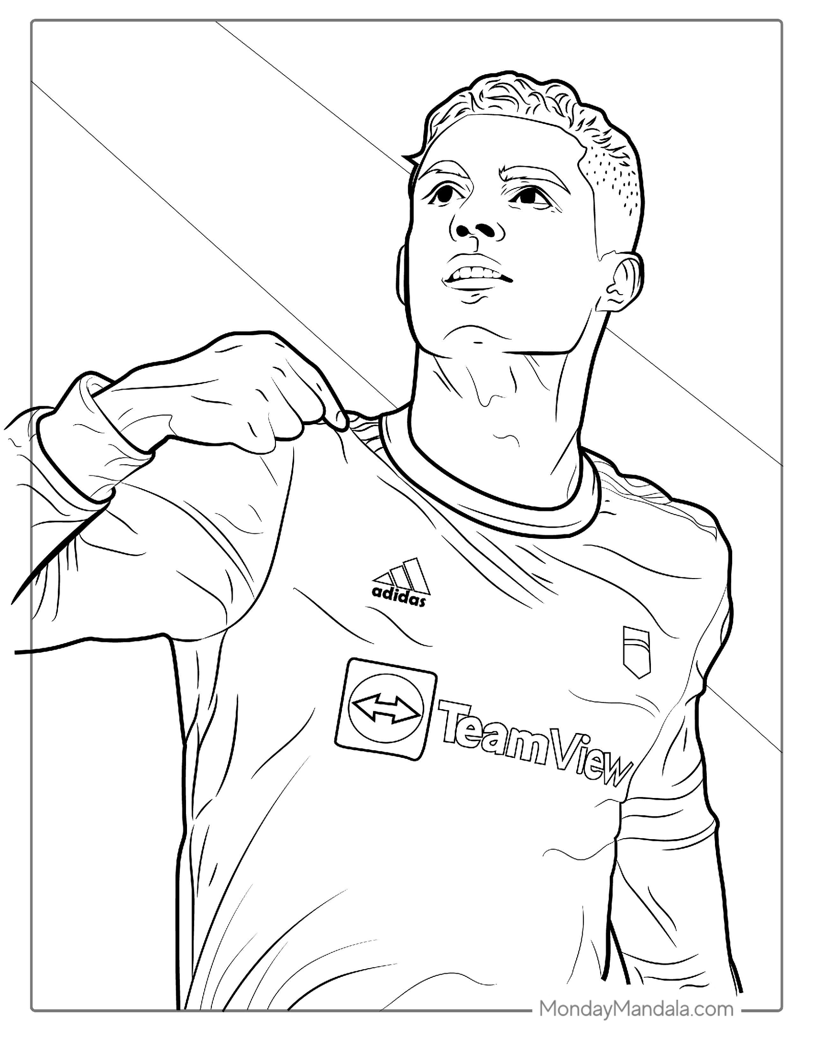 Desenhos De Cristiano Ronaldo Para Colorir E Imprimir Aprender A Desenhar