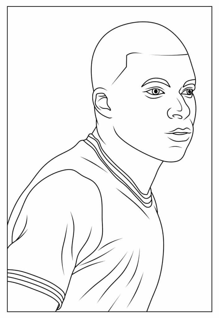 desenho de mbappe para colorir 15