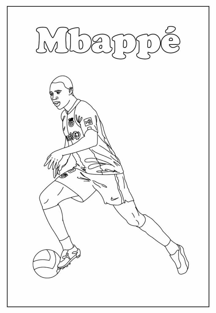 desenho de mbappe para colorir 25