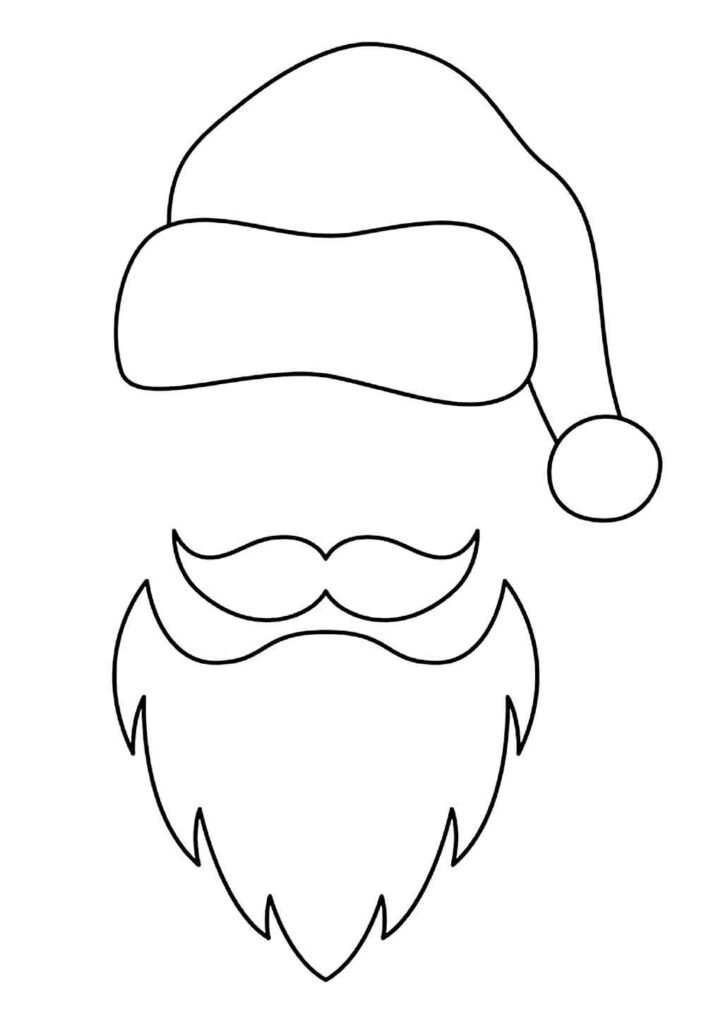 Papai Noel com gorro para colorir